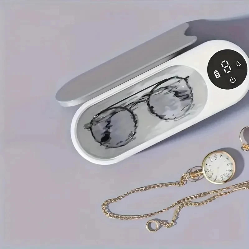 Limpiador Ultrasónico Portátil para Lentes y Joyas | USB Recargable
